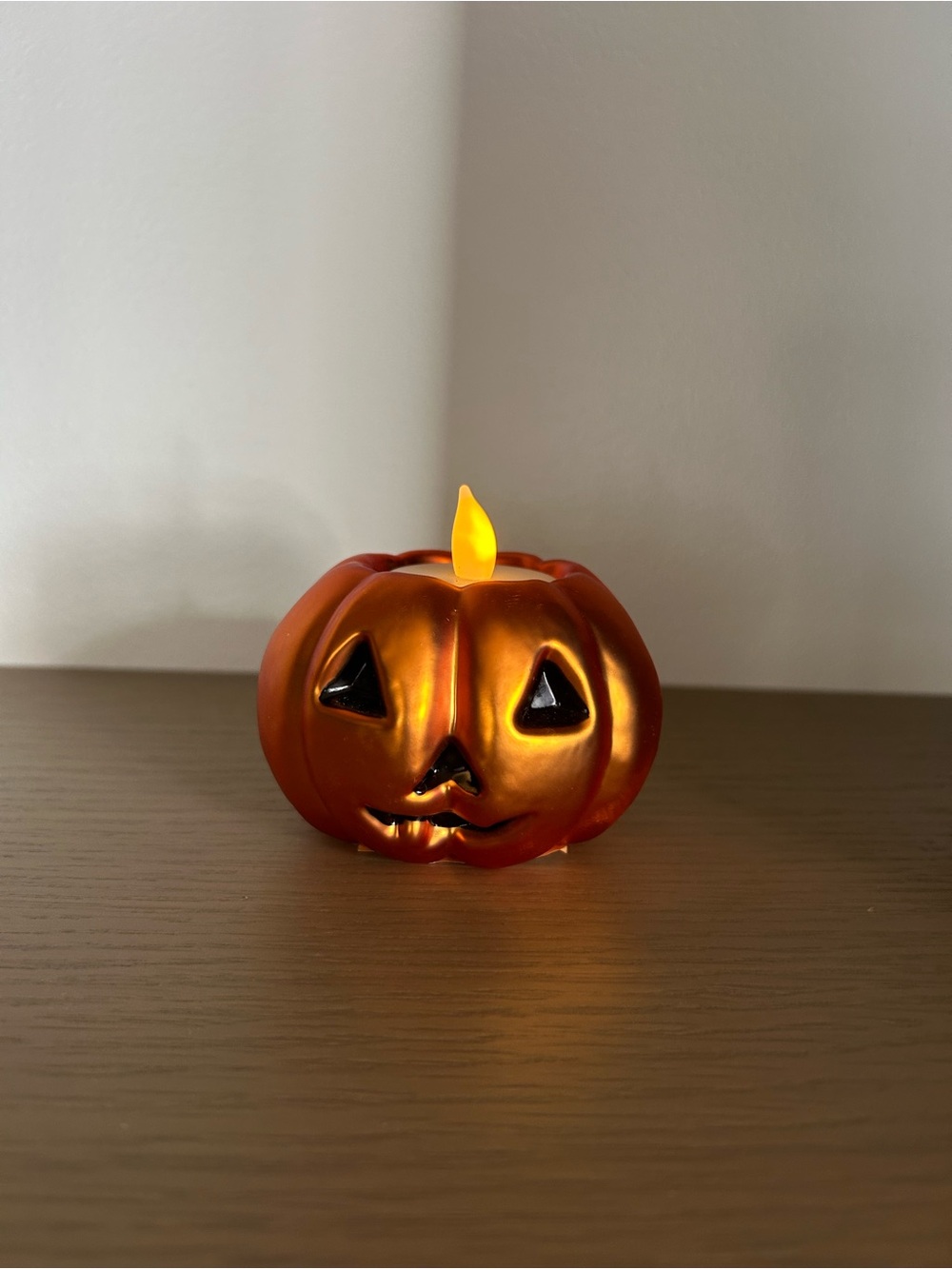 Glass Jack-O'-Lantern 🎃 Candle Holder